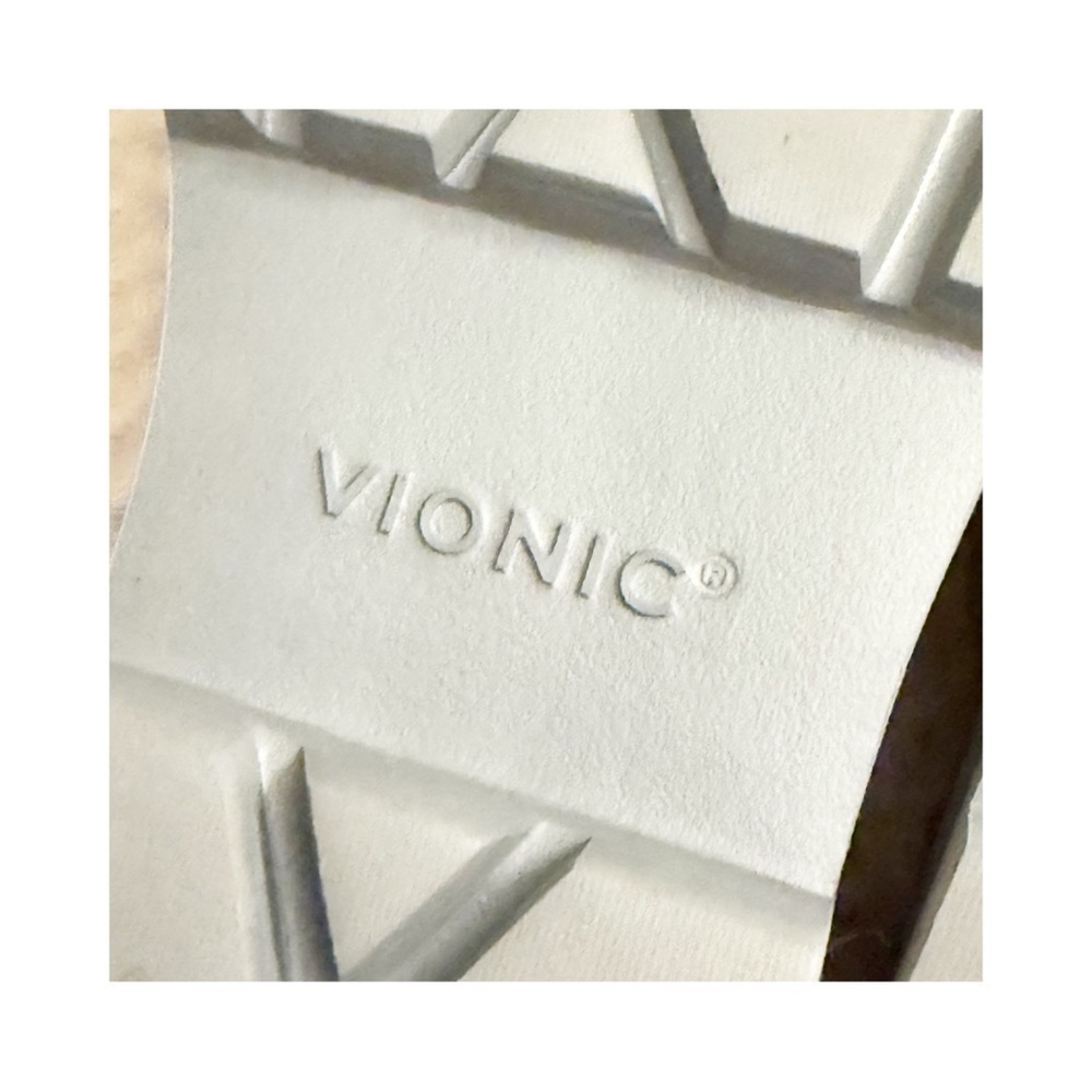 VIONIC Women Kensley Cream LEATHER Loafers Chunky Heel Platform Shoe Size 9.5 - Picture 10 of 12